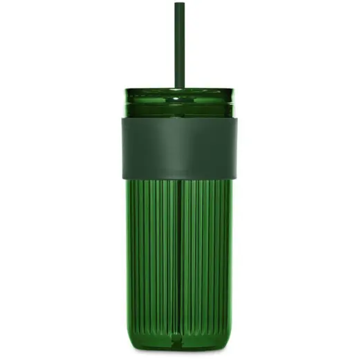 Serendipio Mayfair Plastic Tumbler & Straw Dark Green